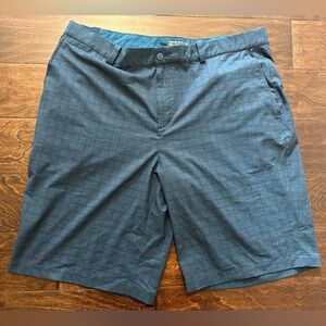 Men’s Nike Golf Dri-Fit Blue/Black Plaid Stretch Shorts 639801-496 - Size 38